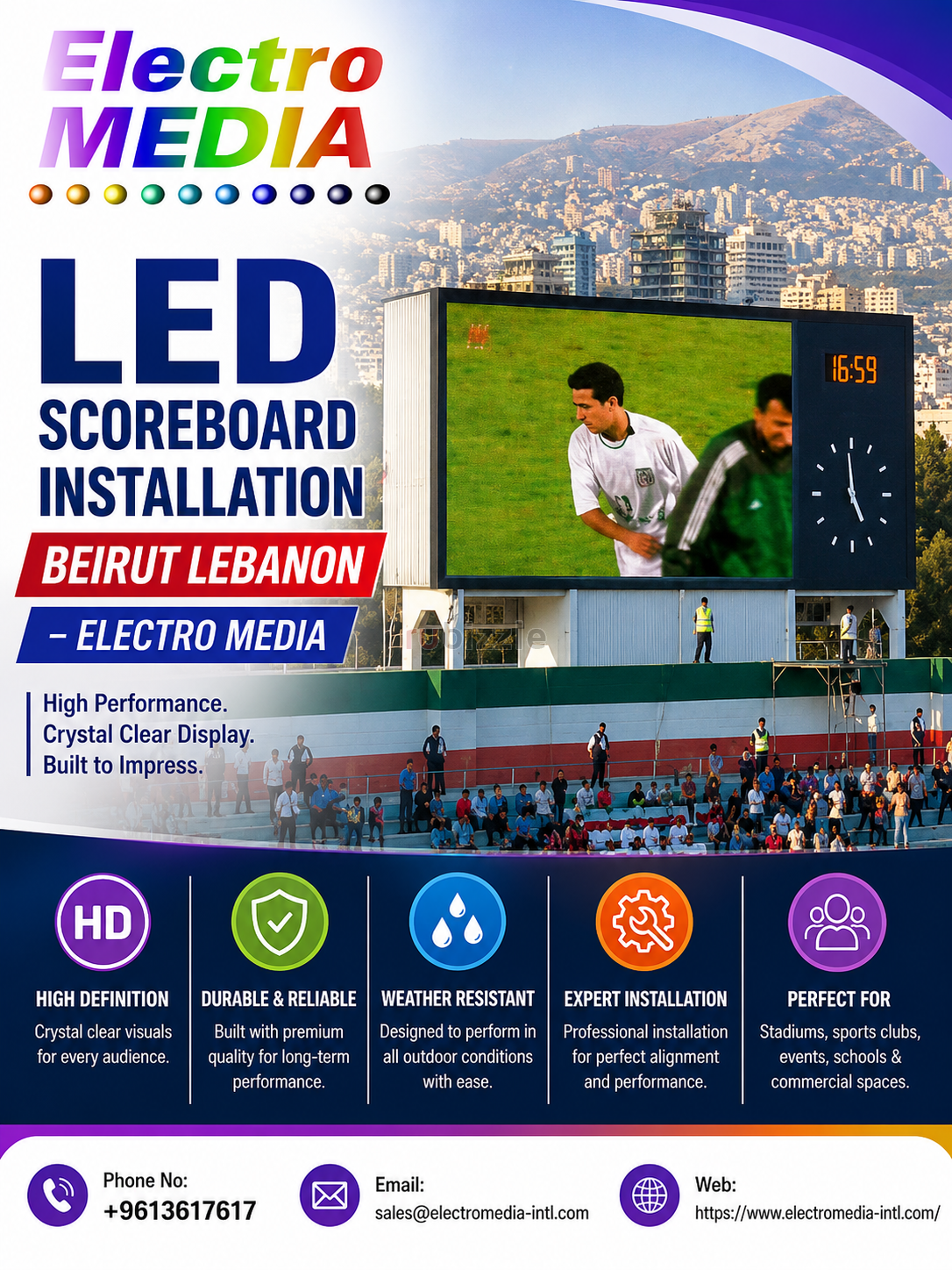 Best LED Scoreboard Installation Beirut Lebanon